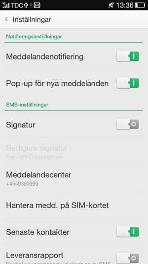 Välj Meddelandecenter