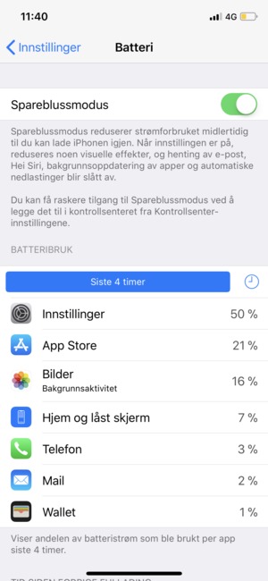 Velg Spareblussmodus