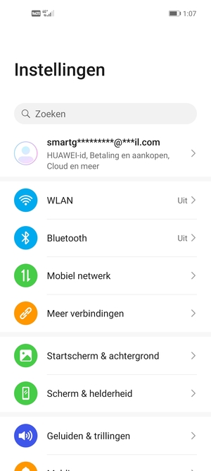 Selecteer Mobiel netwerk