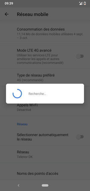 Veuillez attendre la fin de la recherche