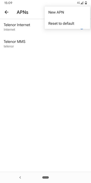 Select Reset to default