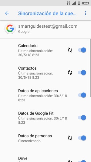Su información será sincronizada