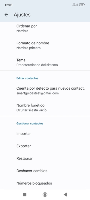 Desplácese y seleccione Importar
