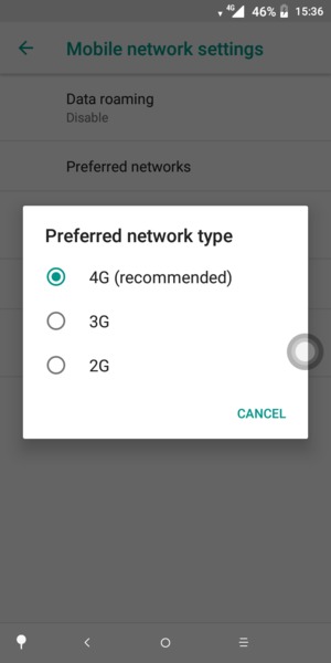 Select your preferred option