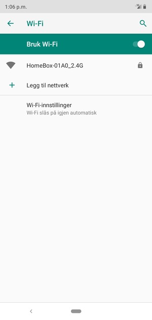 Velg det trådløse nettverket du vil koble til