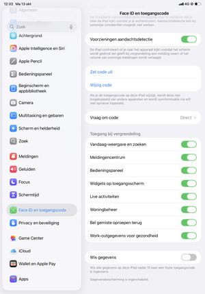 Uw iPad is nu beveiligd met een schermvergrendeling