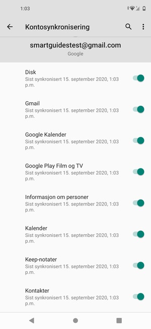 Velg menyknappen