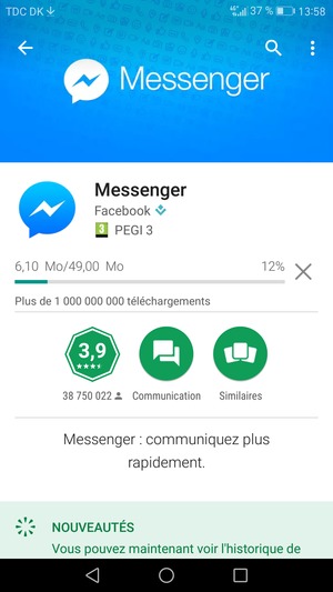 Veuillez attendre la fin de la procédure d'installation