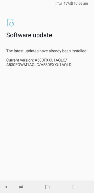 If your phone is up to date, you will see the following screen
