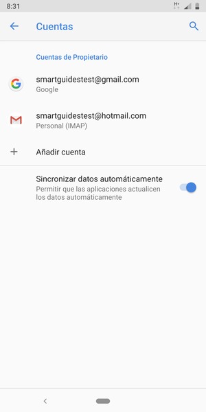 Seleccione su cuenta Google