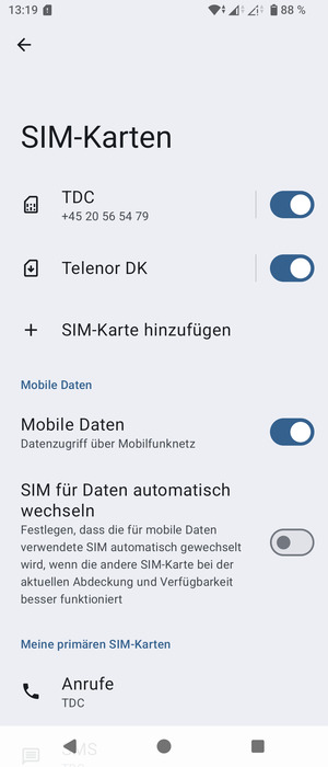 Ihre eSIM wurde
nun aktiviert