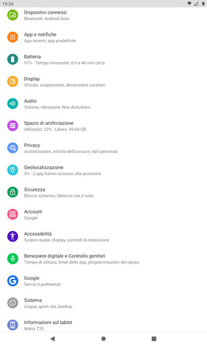Scorri e seleziona Sistema