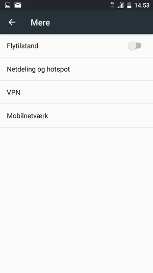 Vælg Mobilnetværk