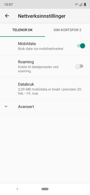 Velg Public og Avansert