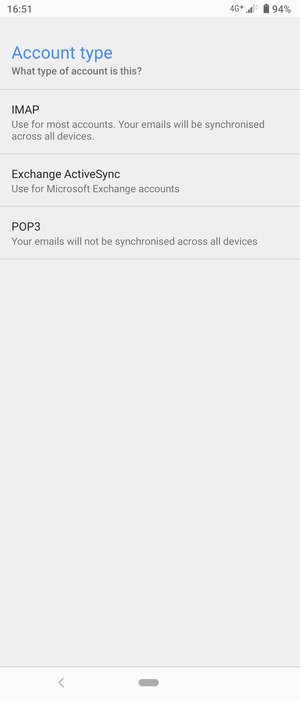 Select Exchange ActiveSync