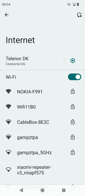 Sélectionnez le réseau sans fil auquel vous souhaitez vous connecter