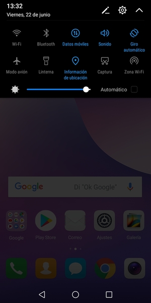 Desactive Información de ubicación