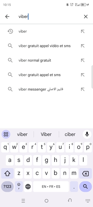 Saisissez le nom de l'appli et sélectionnez Rechercher