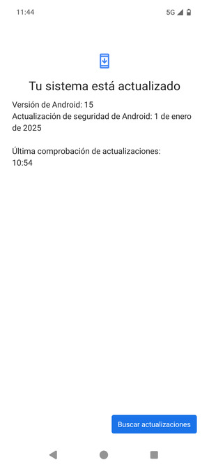 Si su teléfono está actualizado, verá la siguiente pantalla