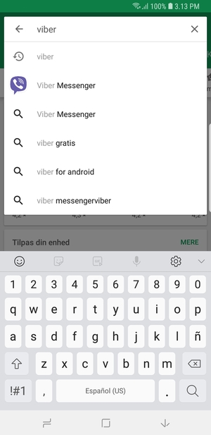 Indtast navnet på appen og vælg Søg