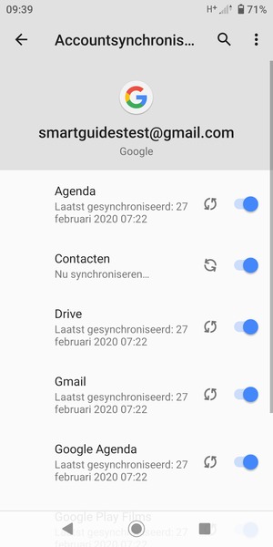 Uw gegevens worden gesynchroniseerd