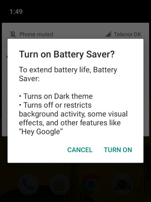 Select TURN ON