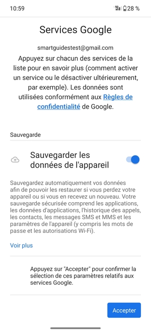 Sélectionnez Accepter