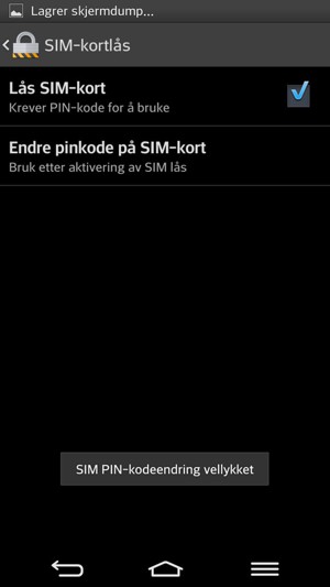 Din SIM PIN er endret