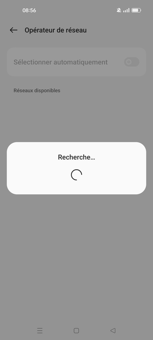 Veuillez attendre la fin de la recherche