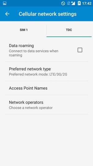 To change network if network problems occur, select Network operators