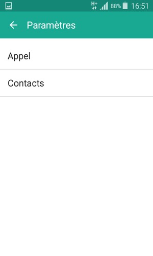Sélectionnez Contacts