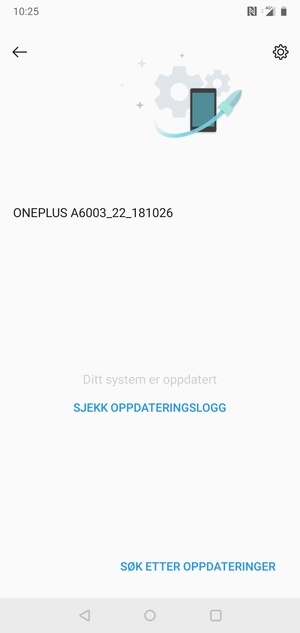 Hvis telefonen din er oppdatert, vil du se følgende skjermbilde
