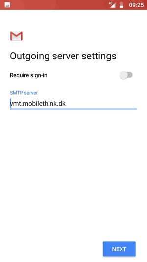 Turn off Require sign-in and select NEXT
