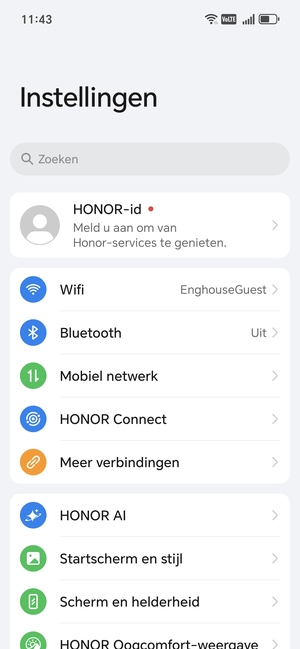 Selecteer Mobiel netwerk