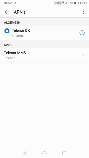 Selecteer de Menu-knop