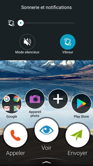 Appuyez une fois de plus pour passer en mode vibreur, qui est approuvé par une courte vibration