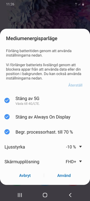 Välj Använd