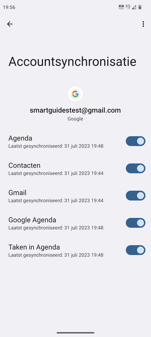 Selecteer de Menu-knop