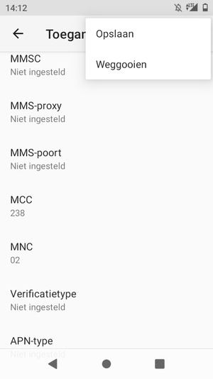 Selecteer Opslaan