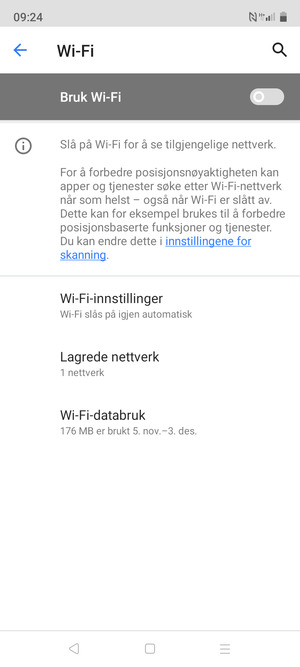 Slå Wi-Fi på