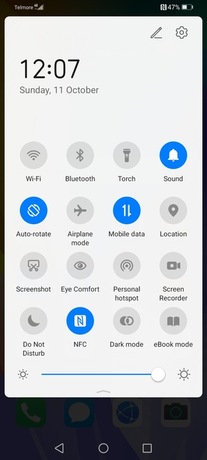 Adjust brightness to the required level