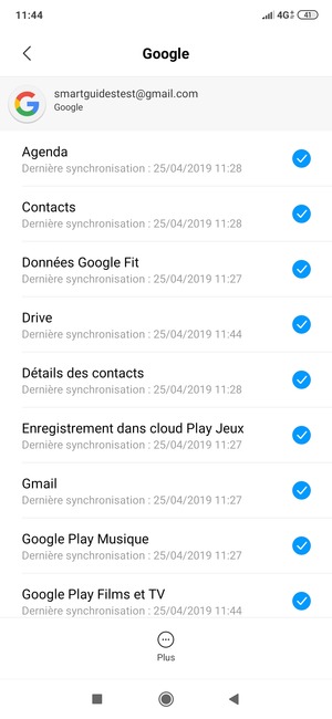 Sélectionnez Plus