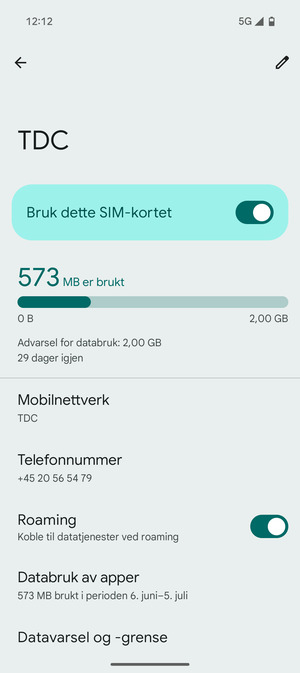Slå Roaming på eller av