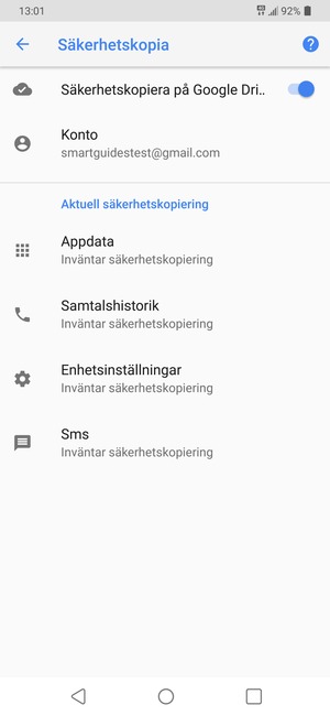 Välj Konto
