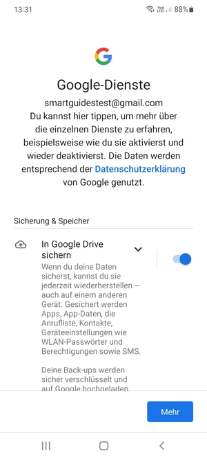Wählen Sie Mehr