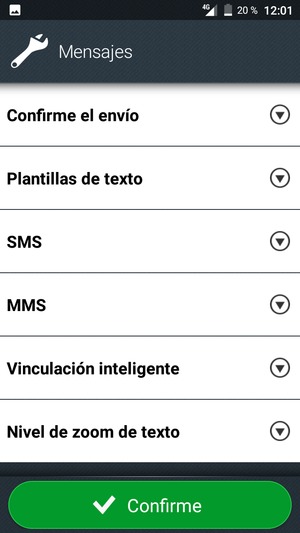 Seleccione SMS