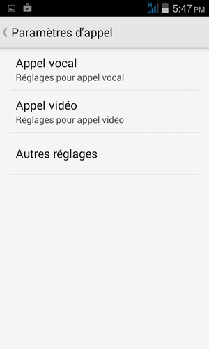 Sélectionnez Appel vocal