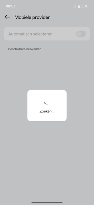 Wacht tot de zoekopdracht beëindigd is