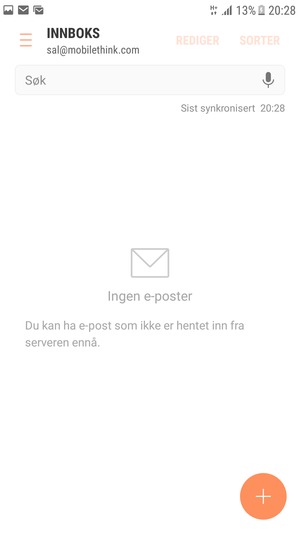 Kontoen er klar til bruk