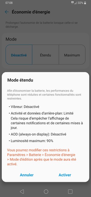 Sélectionnez Activer